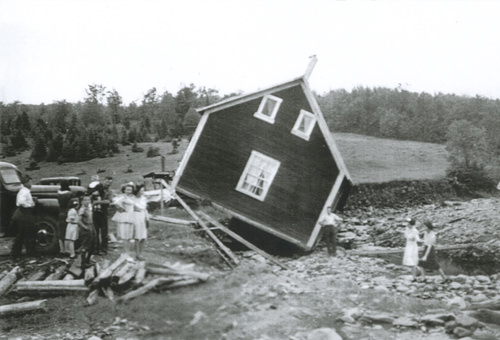 Maison d’Arthur Chabot (chemin Lépine) Inondation de juin 1943