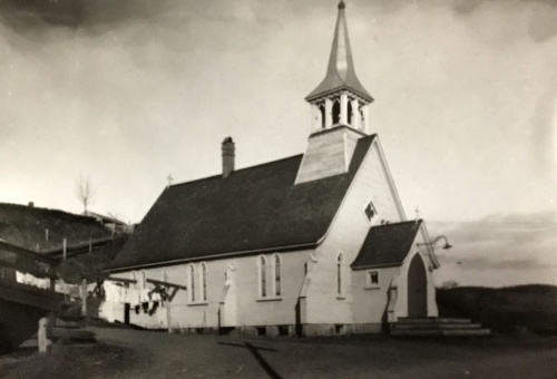 Église St-Paul Hall Stream (Route 253) déménagée à Canaan au Vermont en 1900