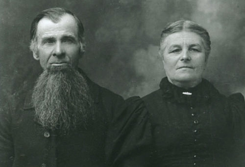 Narcisse Beloin et sa deuxième épouse Marie Boudreau East Hereford vers 1900