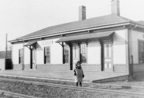 Gare de Comins Mills (près de la frontière) Hereford Railway Co. vers 1910-1920