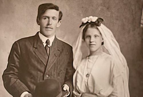 Mariage de Guy Howe et de Grace E. Bolton Janvier 1913